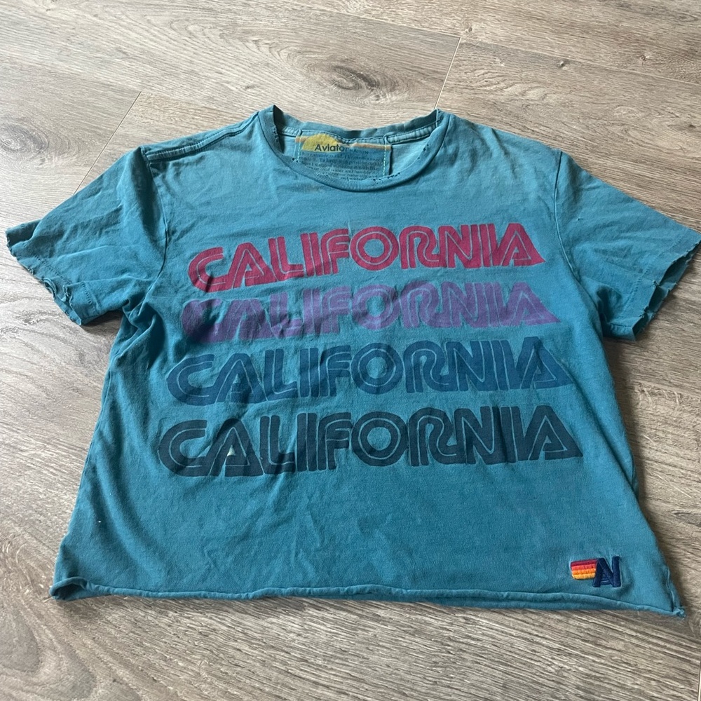 Womens Aviator Nation Boyfriend Tee